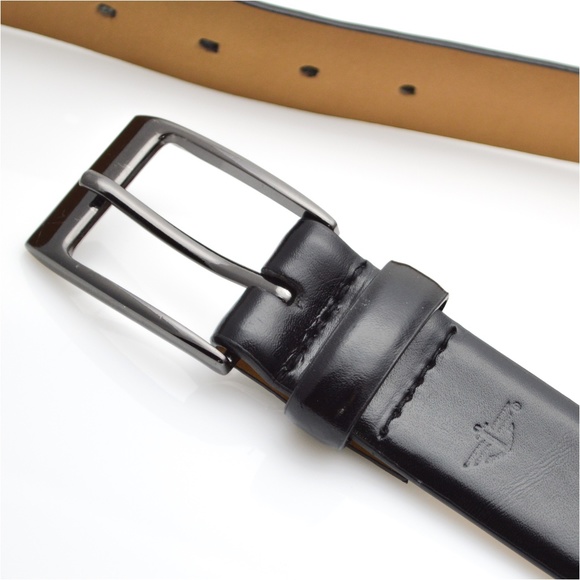 DOCKERS Genuine Leather 1¼” Belt w/Anthracite Harness Buckle - Picture 5 of 5